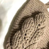 Sac au crochet au feuilles 3D en relief écru – Image 6
