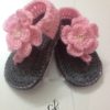 Sandales au fleur au crochet