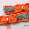 Serre-tête orange et marron au papillon du printemps