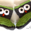 Bottes hiboux vert au crochet – Image 6