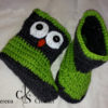 Bottes hiboux vert au crochet – Image 5