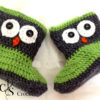 Bottes hiboux vert au crochet – Image 2