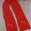Cache-col rouge au crochet au papillon satin