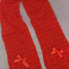 Cache-col rouge au crochet au papillon satin – Image 2