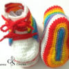 Bottes de sport bébé l'arc en ciel au crochet – Image 4