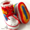 Bottes de sport bébé l'arc en ciel au crochet
