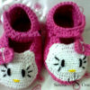 Chaussure le petit chat rose au crochet – Image 2
