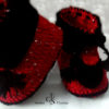 Bottes rouge et noir le souris au crochet – Image 2
