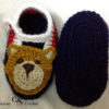 Chaussure bleu avec ourson au crochet – Image 2