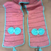 Cache-col papillon rose au crochet