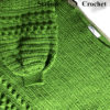 Pull style oversized vert au crochet – Image 21