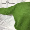 Pull style oversized vert au crochet – Image 14