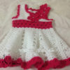 Robes bébé mignon au crochet blanc et rose fushia – Image 6
