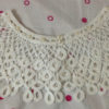 Col amovible de Claudine blanc aux perles au crochet