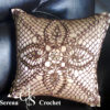 Coussin de salon carré perlé au crochet