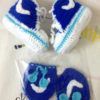 Mitaines et chaussure la nuance du bleu au crochet – Image 2