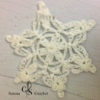 6 flocons de neige au crochet ornements d'arbre de noël