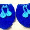 Gants le ton du bleu au crochet