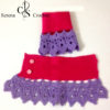 Mitaines rose violet au crochet tunisien