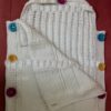 Nid d'ange bébé blanc au crochet aux boutons – Image 2