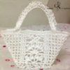 Petit panier décoratif de salon au crochet