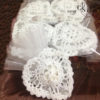 Lot de 10 bonbonnière cœur argenté au crochet – Image 2