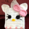 Porte serviette chat et papillon au crochet – Image 3