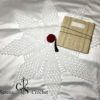 Nappe de fleurs blanches à huit pétales au crochet – Image 3