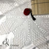 Nappe de fleurs blanches à huit pétales au crochet – Image 2