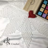 Nappe de fleurs blanches à huit pétales au crochet – Image 8