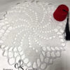 Napperon rond blanc au crochet
