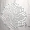 Napperon rond blanc au crochet – Image 3