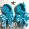 Sandales bébé estivale papillon satiné au crochet – Image 7