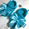 Sandales bébé estivale papillon satiné au crochet – Image 6