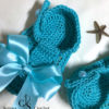 Sandales bébé estivale papillon satiné au crochet – Image 4