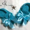 Sandales bébé estivale papillon satiné au crochet – Image 3