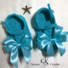Sandales bébé estivale papillon satiné au crochet – Image 8