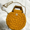 Sac popcorn moutarde au crochet