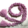 Ceinture aux pompons rose au crochet – Image 2