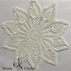 Nappe blanc ananas à dix pétales au crochet – Image 6