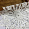 Nappe blanc ananas à dix pétales au crochet