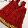 Robe rouge avec dentelle au crochet – Image 2