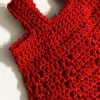 Robe rouge avec dentelle au crochet – Image 4