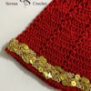 Robe rouge avec dentelle au crochet – Image 3