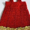 Robe rouge avec dentelle au crochet – Image 11