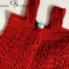 Robe rouge avec dentelle au crochet – Image 9
