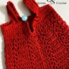 Robe rouge avec dentelle au crochet – Image 8