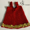 Robe rouge avec dentelle au crochet – Image 7