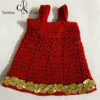Robe rouge avec dentelle au crochet – Image 6