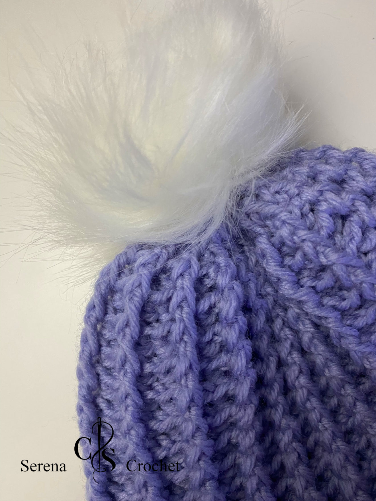 Bonnet Avec Pompon Crochet Fait Main – Blanc, Taille Unique, Laine Mélangée, Style Hiver